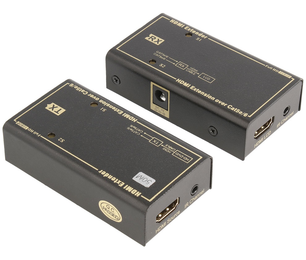 Prolongador activo de HDMI por 2 RJ45 hasta 50m