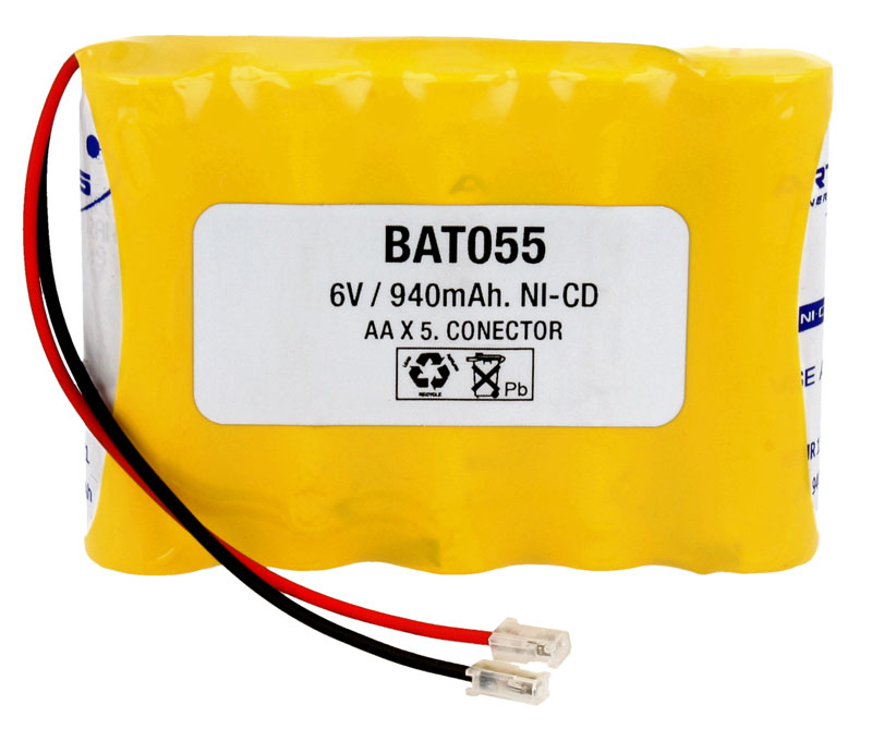 Pack de baterías 6V/940mAh Ni-Cd.