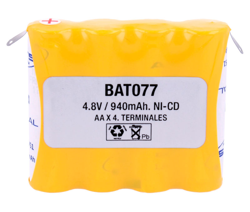 Pack de baterías 4,8V/940mAh Ni-Cd.
