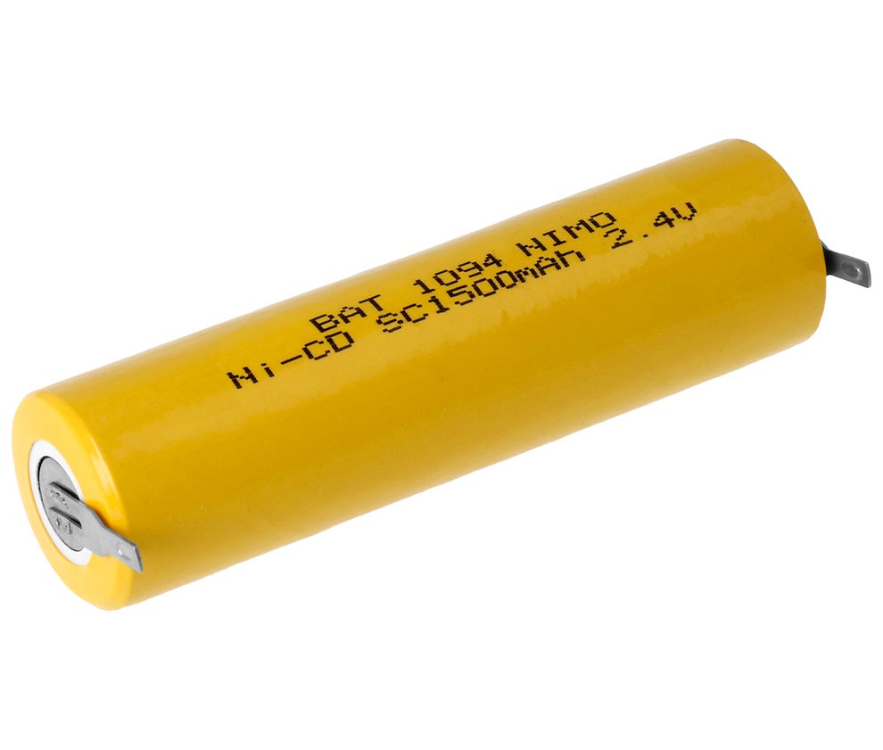 Pack de baterías 2,4V/1500mAh Ni-Cd.