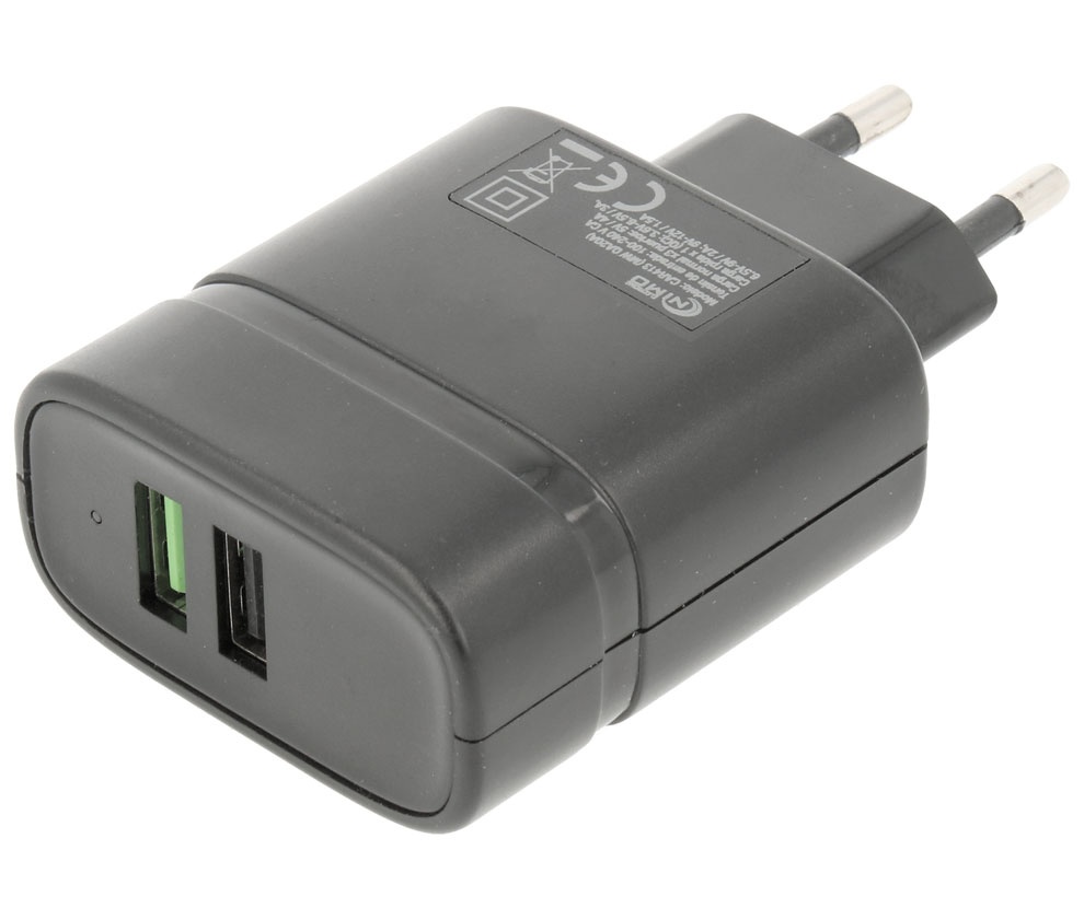 CARGADOR DOBLE USB 230V 2100 mA