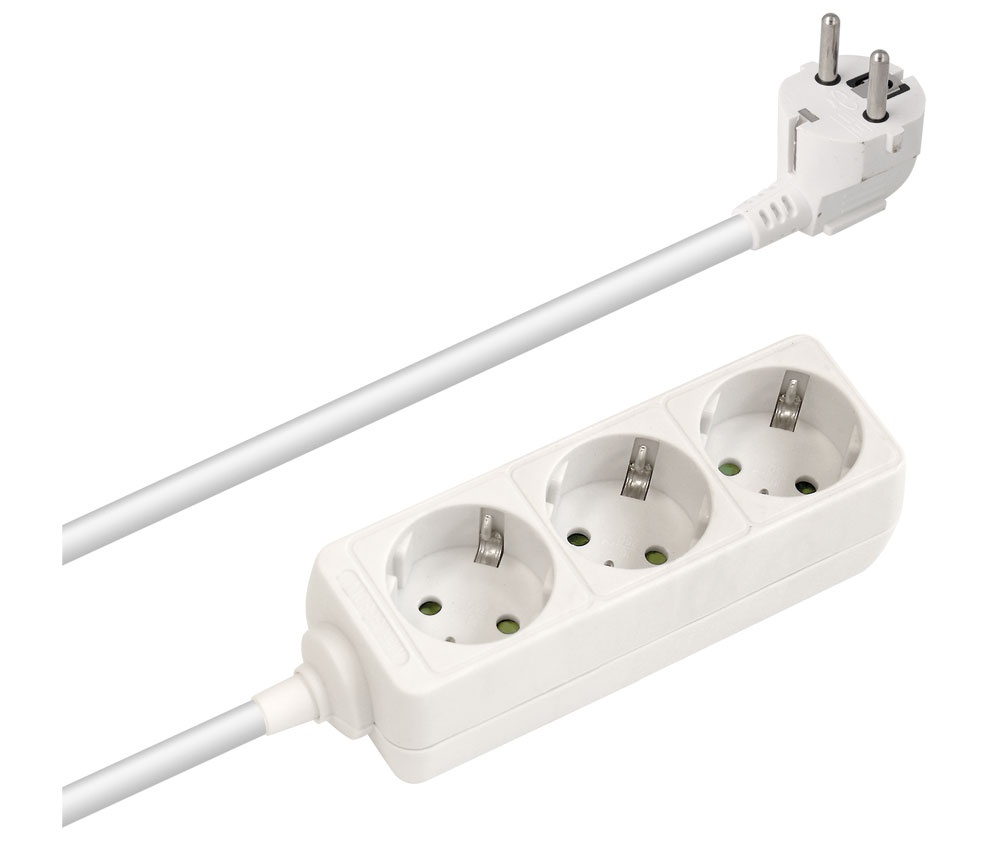 Alargador de Corriente Schuko 1E:3S + 2 USB 2.4A MEL260