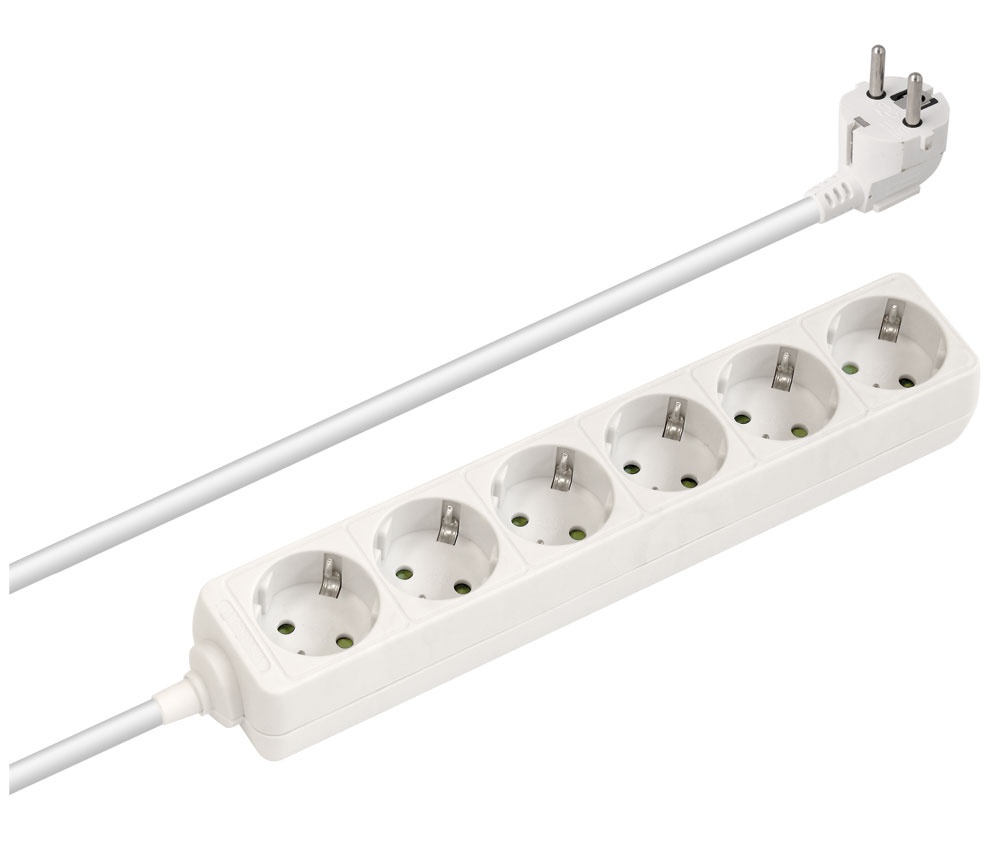 Regleta De Enchufes 4 Schuko 16a 230v Negra Con Interruptor Y