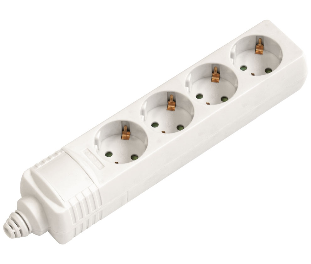 REGLETA DE 1E:6S SCHUKO CON INTERRUPTORES INDIVIDUALES MEL052